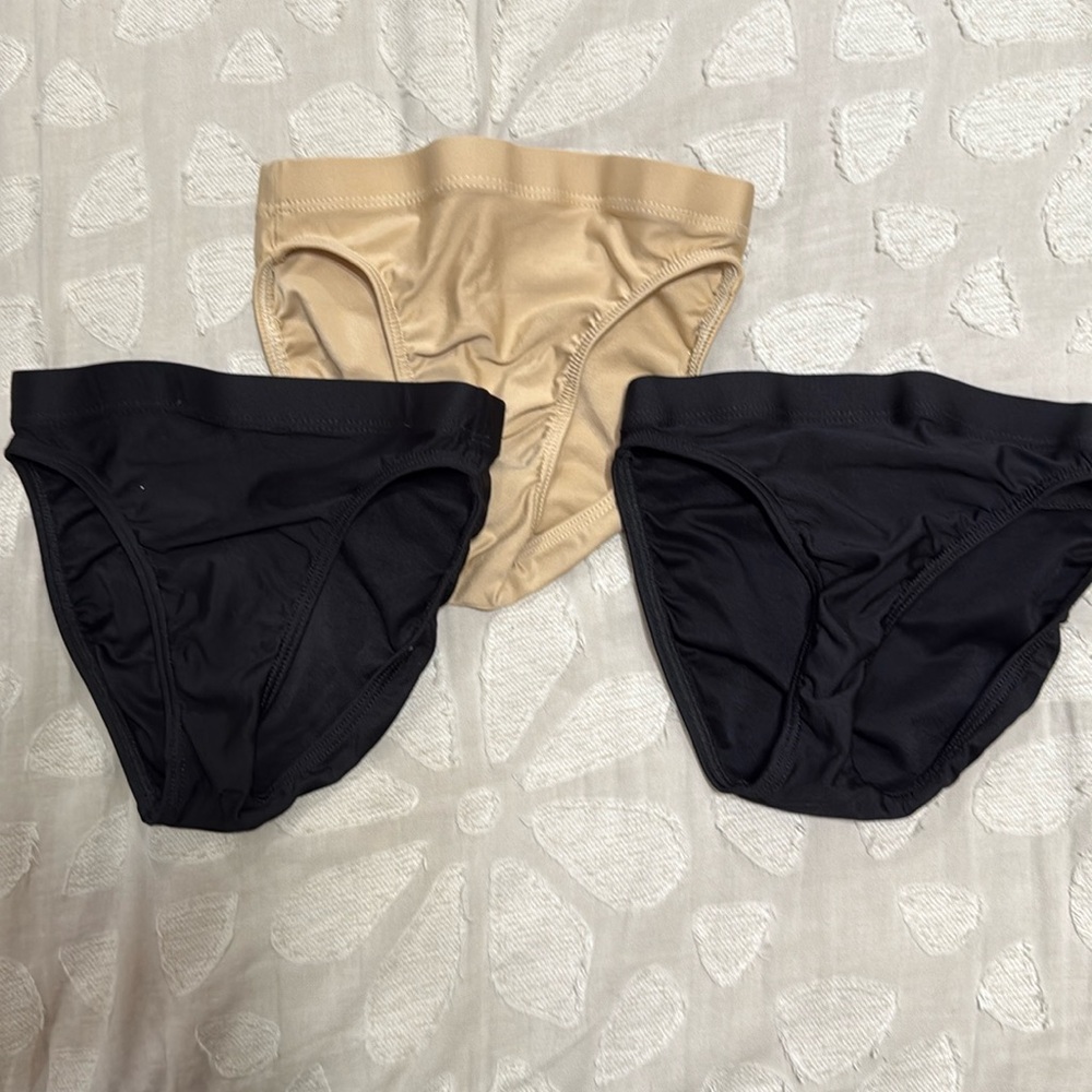 Three  Motionwear Gymnastics/Dance Briefs size adult Small